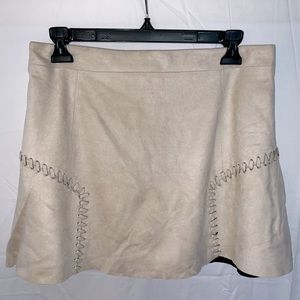 bishop + young suede mini skirt